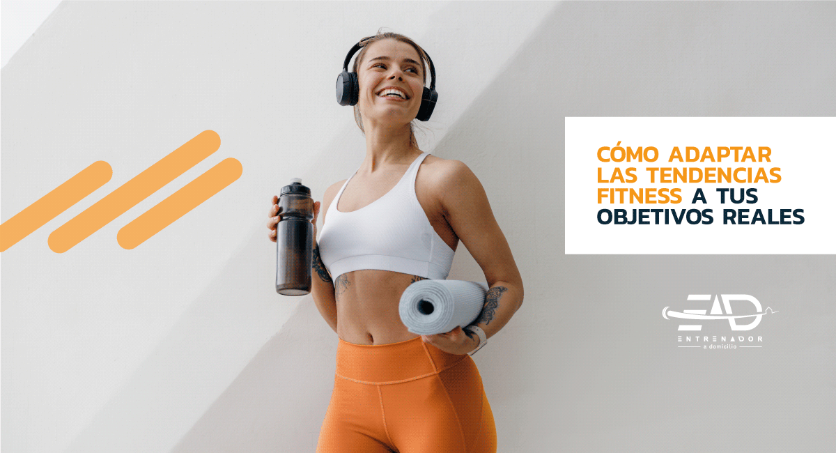 Chica adapta las tendencias fitness a sus objetivos
